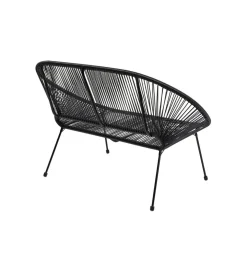 Ławka ACAPULCO 121 cm mono czarna