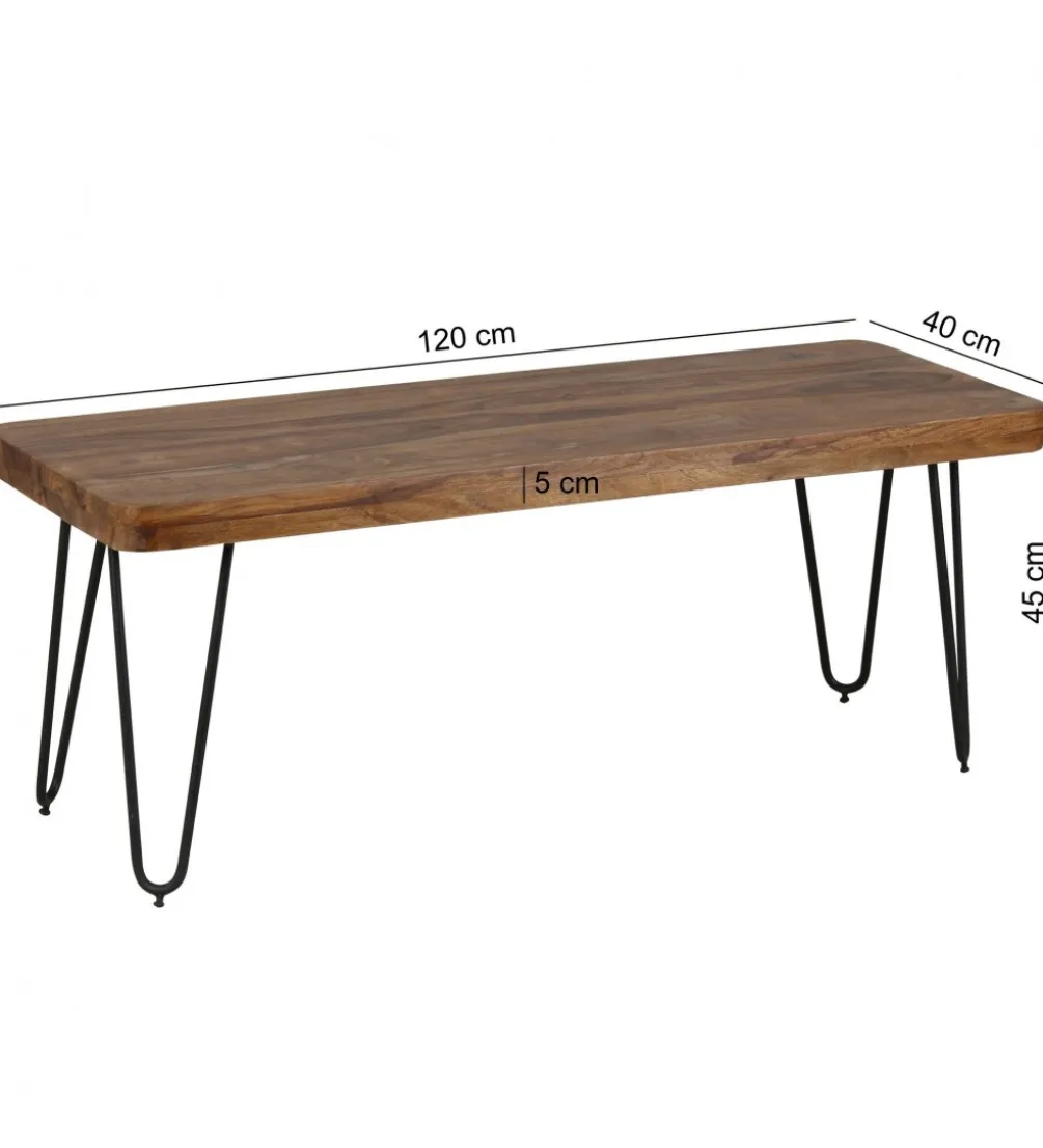 Ławka BAGLI 120 cm drewno sheesham