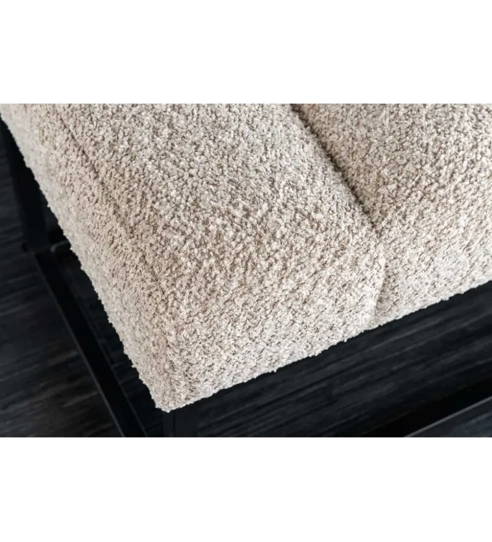 Ławka Baltic 110 cm Bouclé szampański beż