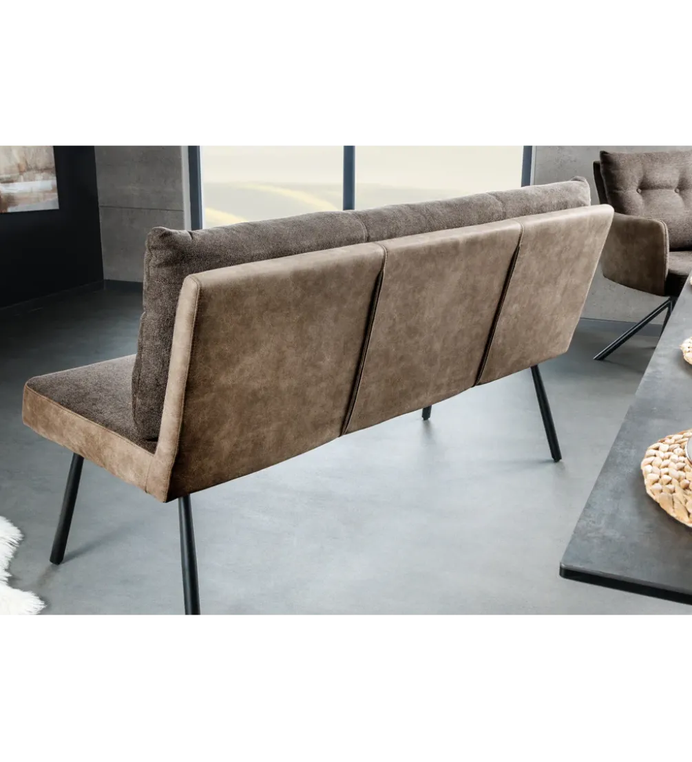 Ławka BIG GEORGE 160 cm welwet taupe brązowy