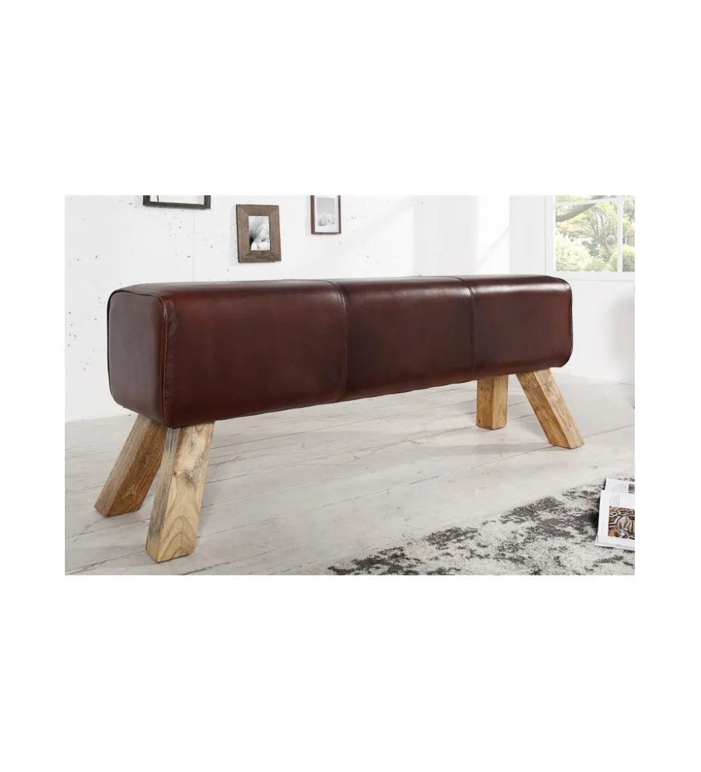 Ławka Bock II 120 cm skóra