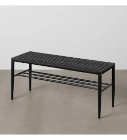 Ławka BONKEMO 100 cm czarna
