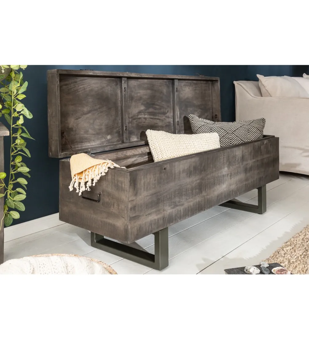 Ławka Factory Loft 115 cm mango szara