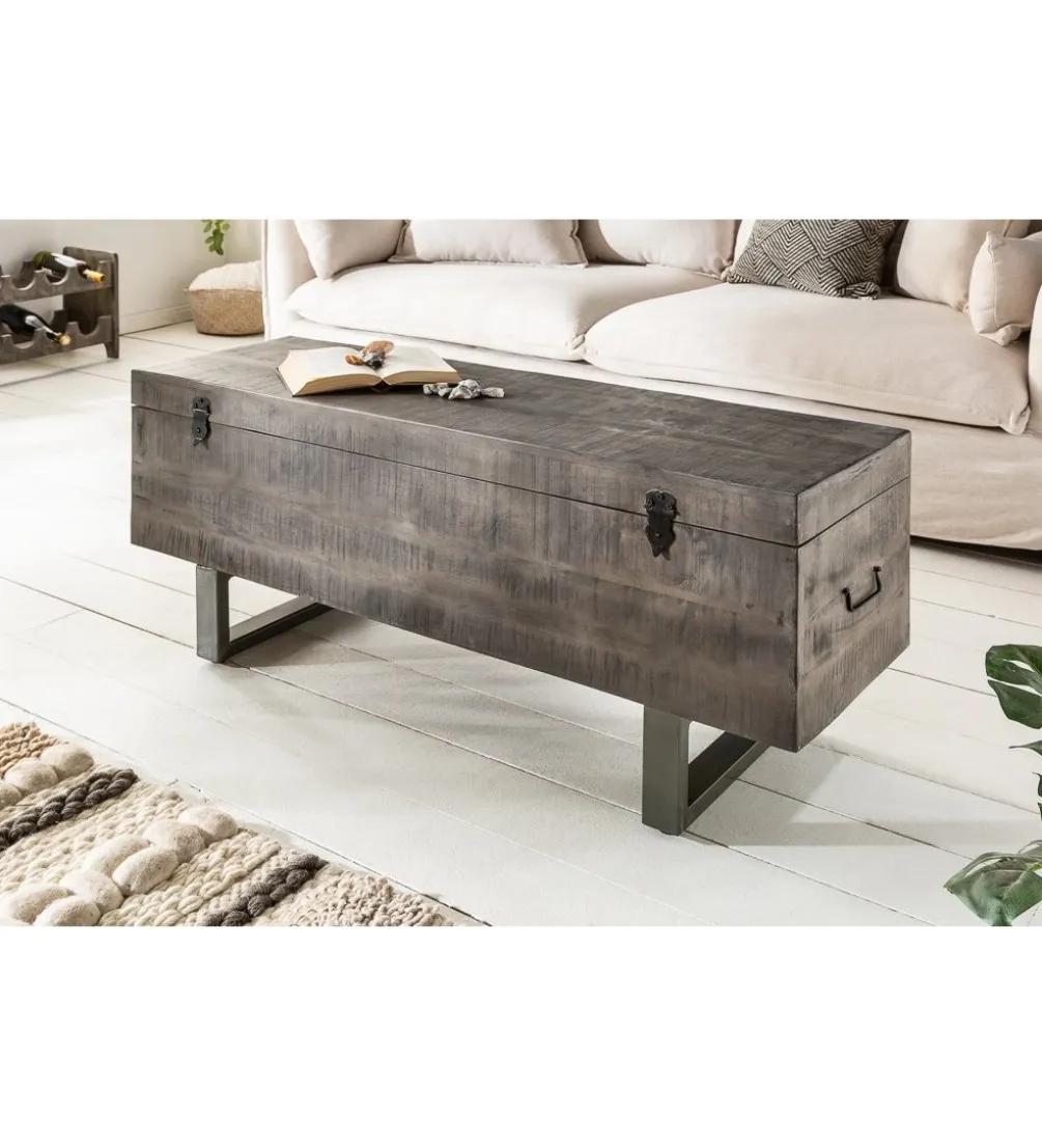 Ławka Factory Loft 115 cm mango szara