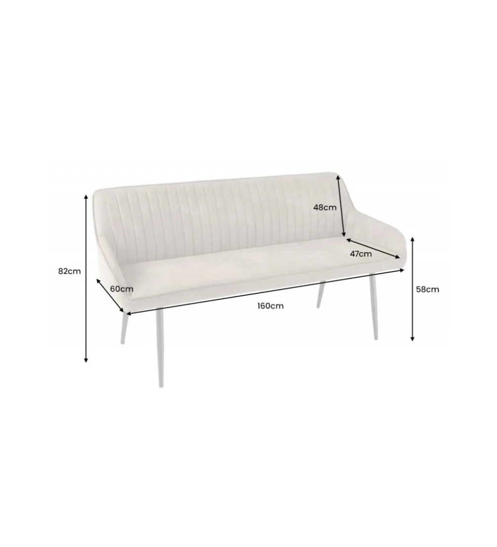 Ławka HAVIER Turin 160 cm taupe