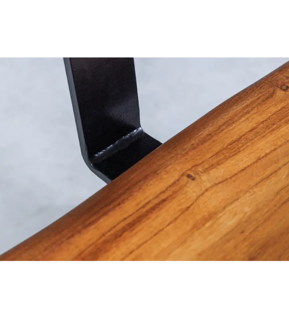 Ławka MAMMUT 160 cm nogi U drewno akacja miodowy odcień