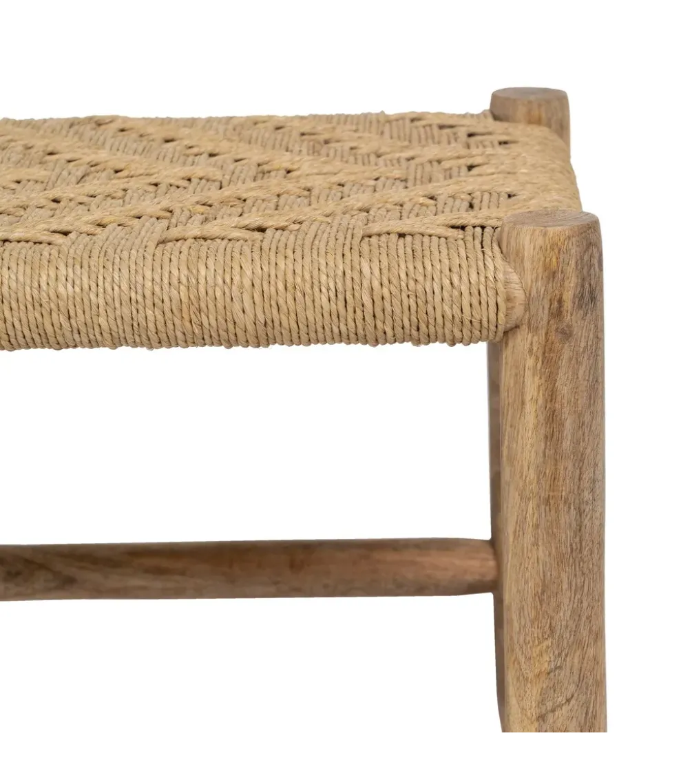 Ławka NEBERNLI 92 cm drewno mango naturalna