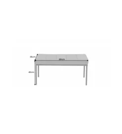 Ławka OLIWIA II 80 cm jasnoszara