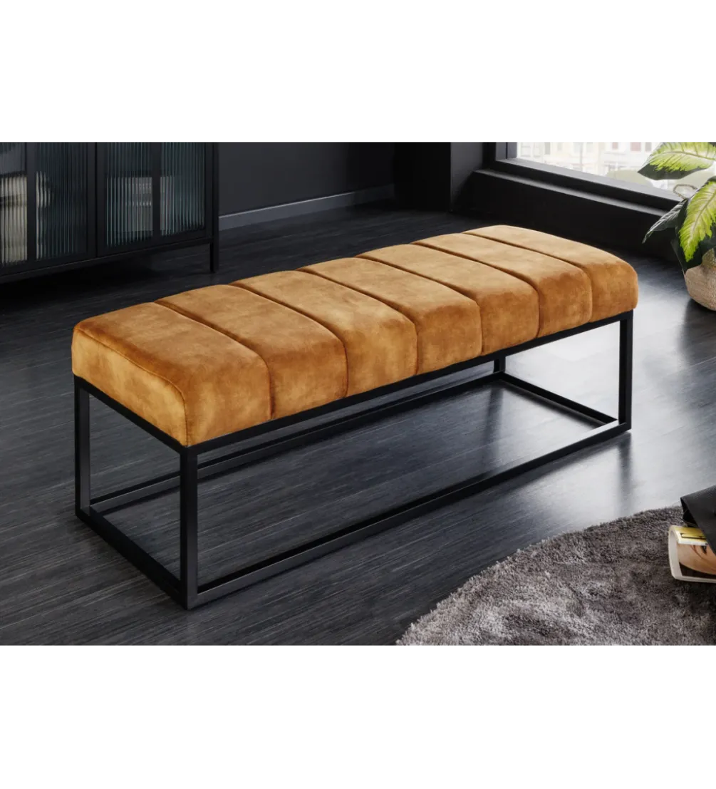 Ławka PETIT BEAUTÉ 110 cm musztardowa