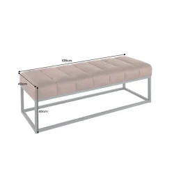 Ławka PETIT BEAUTÉ 110 cm szary taupe