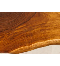 Ławka ROOT 100 cm drewno teak naturalny brąz