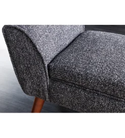 Ławka SCARLETT 90 cm tkanina bouclé antracyt