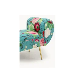 Ławka TRONO FLOWER FEVER 140 cm niebieska