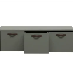 Ławka ze schowkiem STAGE 120 cm drewno sosny zielona
