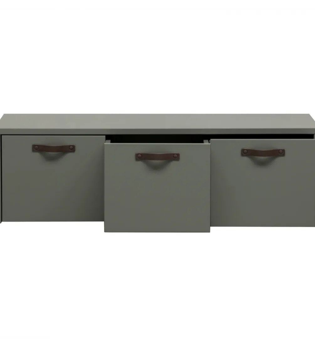 Ławka ze schowkiem STAGE 120 cm drewno sosny zielona