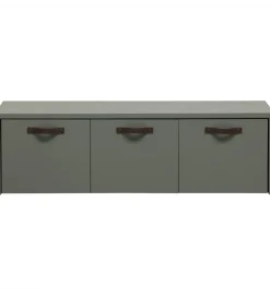 Ławka ze schowkiem STAGE 120 cm drewno sosny zielona