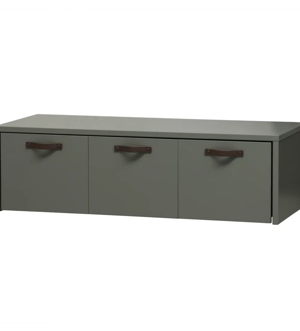 Ławka ze schowkiem STAGE 120 cm drewno sosny zielona