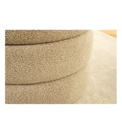 Ławka z schowkiem VOQUE 115 cm bouclé taupe
