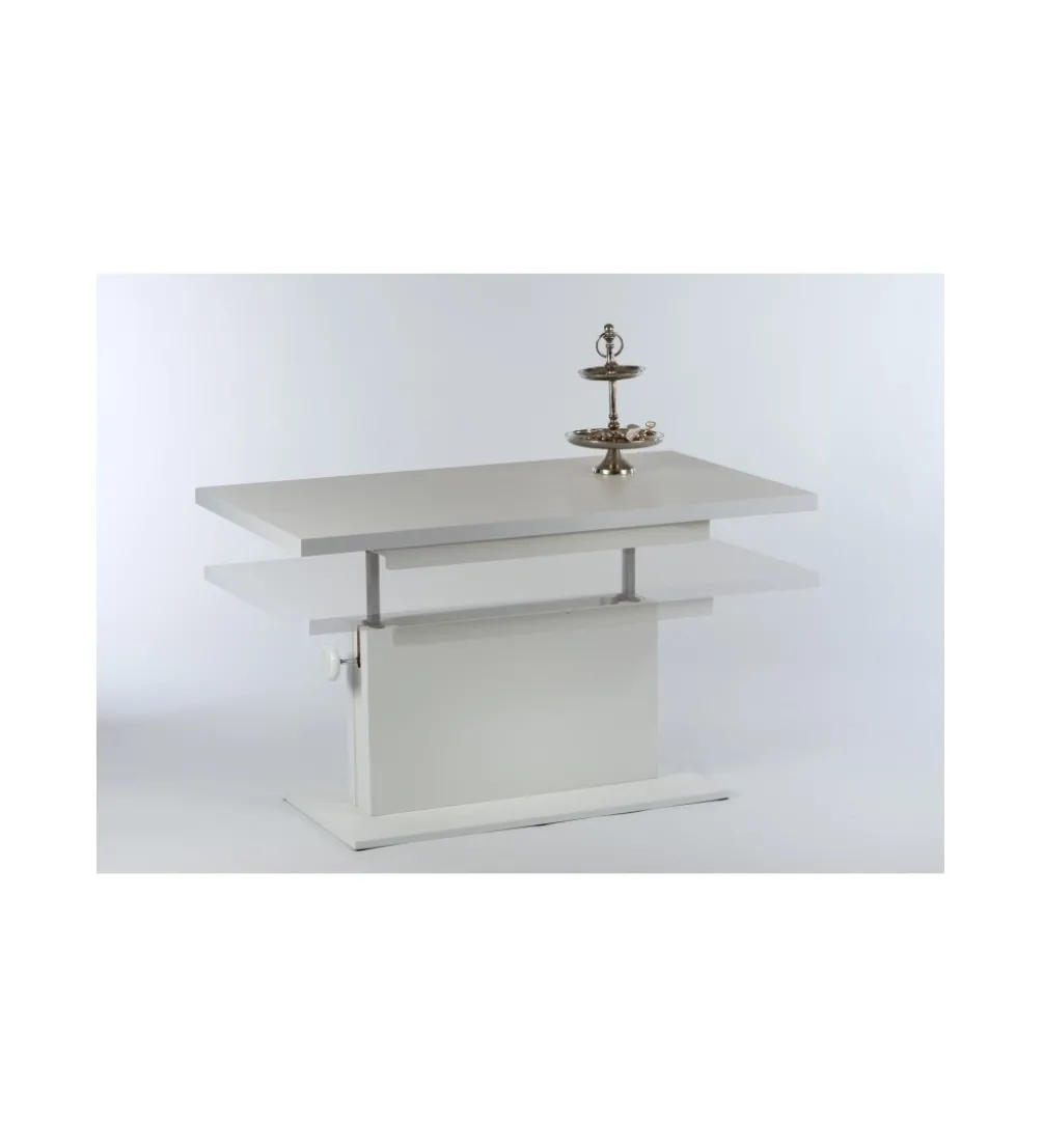Ławo stół rozkładany MONACO 120 cm -160 cm biały