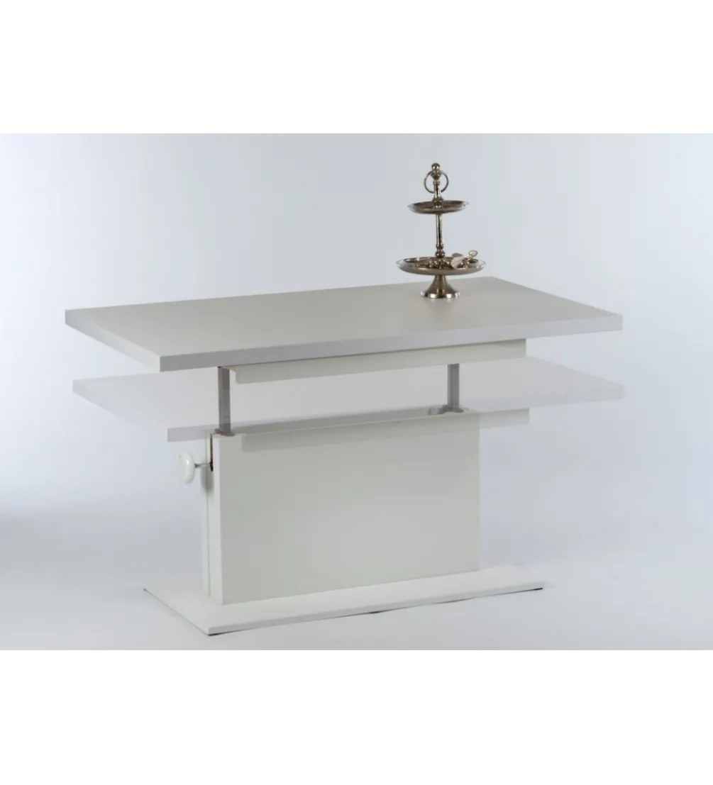 Ławo stół rozkładany MONACO 120 cm -160 cm biały