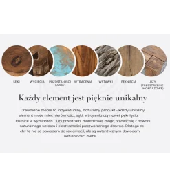 Barek LOFT 145 cm czarny naturalny