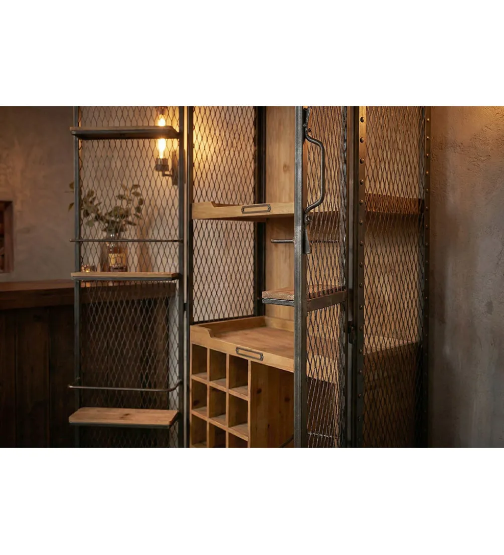 Barek LOFT 145 cm czarny naturalny