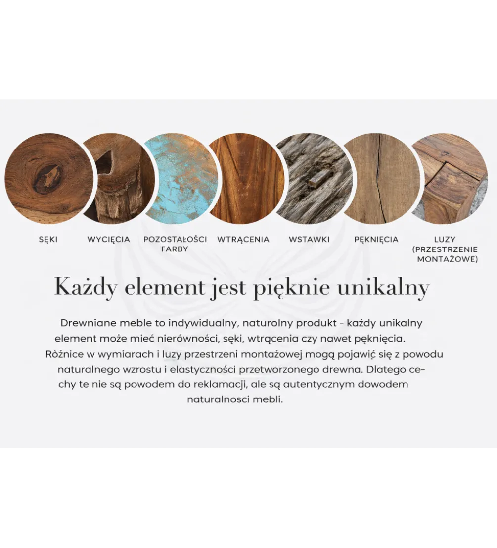 Barek wyspa TRES CHIC 120 cm drewno mango blat marmur