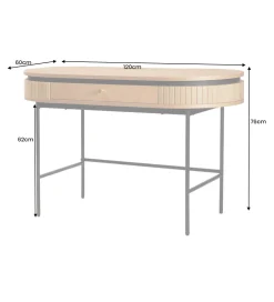 Biurko ATELIER 120 cm kolor dębu naturalne