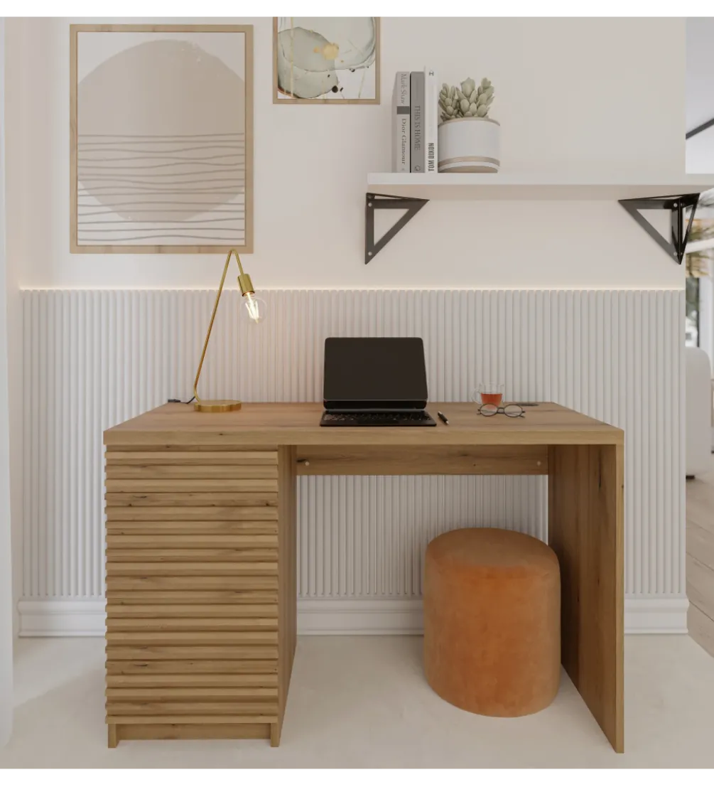 Biurko Bisett 120 x 60 cm naturalne