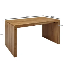 Biurko BOHA 140 cm drewno akacja
