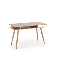Biurko DOLORES 120 cm w odcieniu dąb sonoma - biały