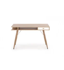 Biurko DOLORES 120 cm w odcieniu dąb sonoma - biały