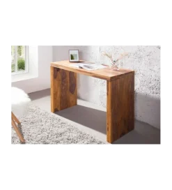 Biurko FINICE Makassar 100 cm drewno Sheesham