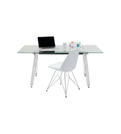 Biurko Officia 160 cm szklane