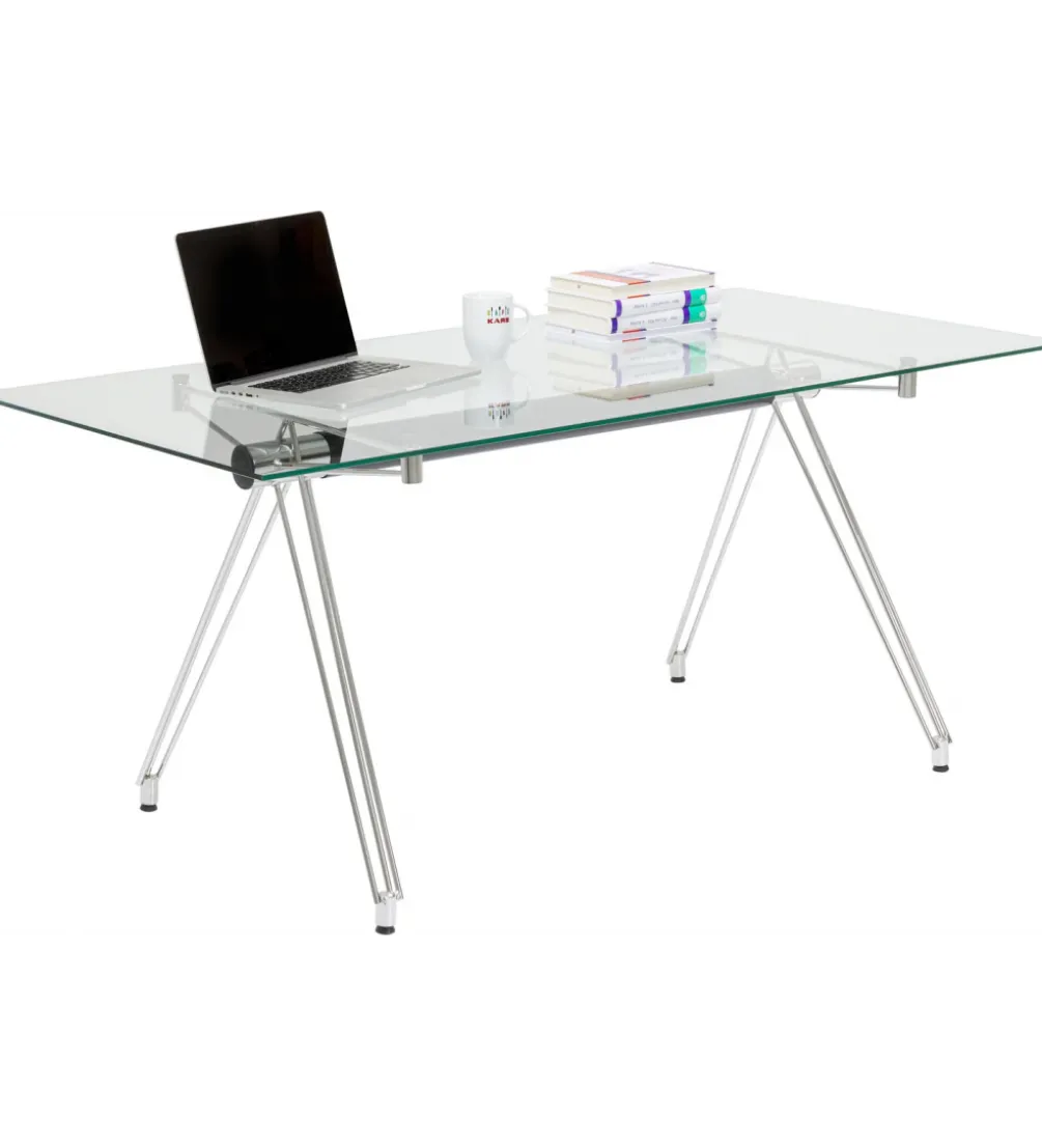 Biurko OFFICIA 160 x 80 cm szklane