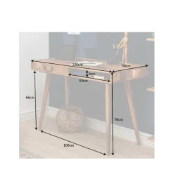 Biurko Retro 120 cm drewno Mango