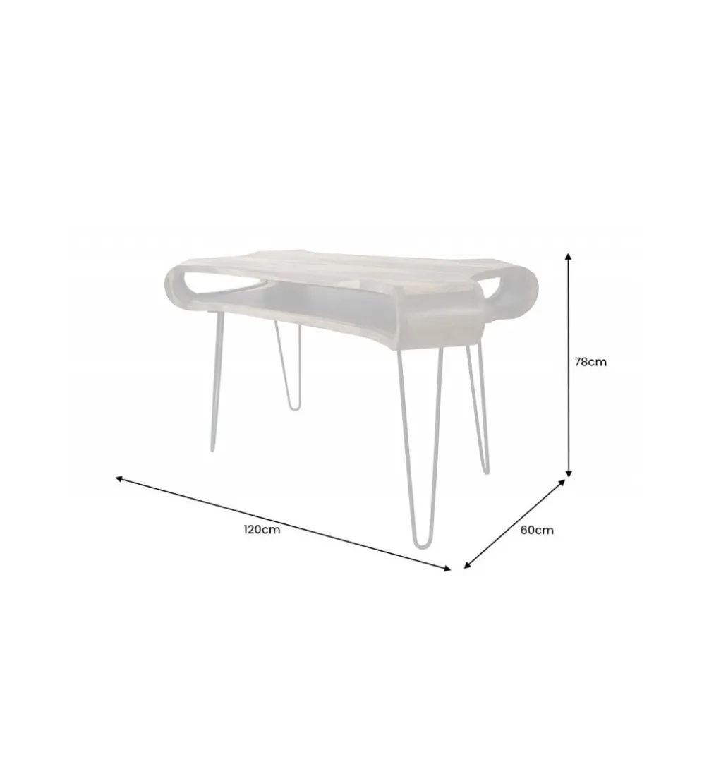 Biurko SPIN RETRO 120 cm drewno sheesham