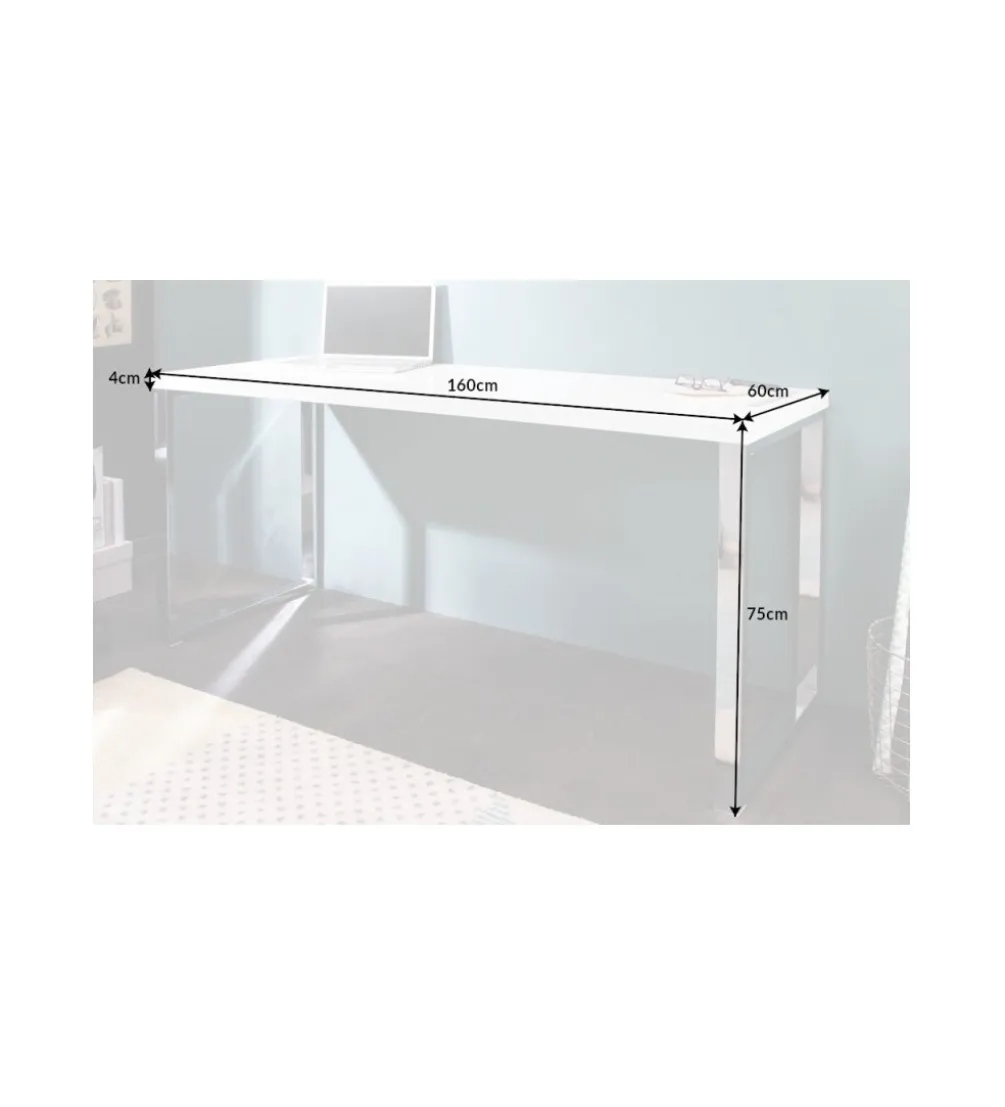 Biurko White Desk 160 cm białe
