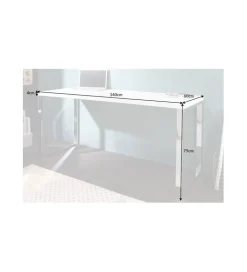 Biurko White Desk 140 cm białe
