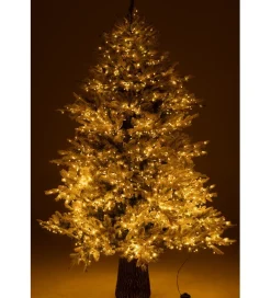 Choinka sztuczna 3000 Led sztuczny śnieg XAMS 210 cm biała