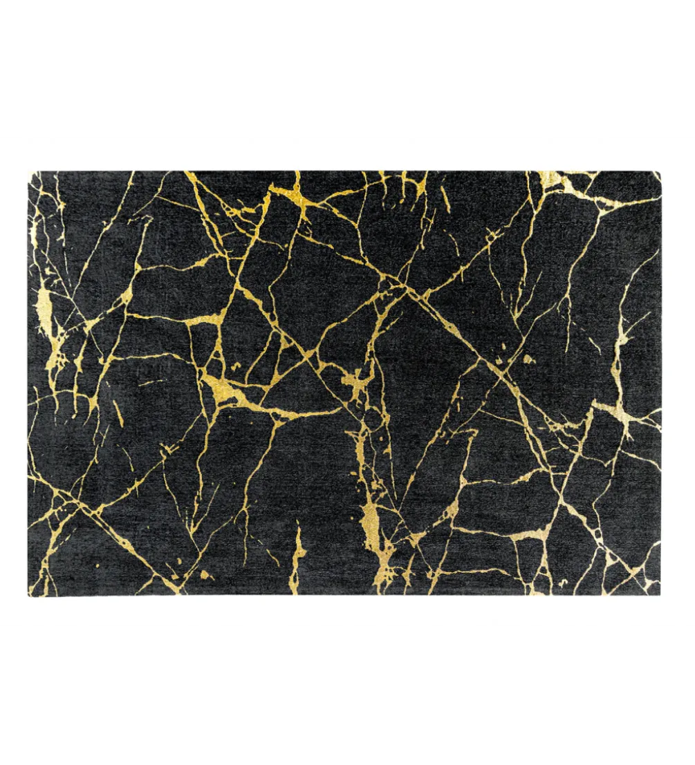 Dywan MARBLE 160 x 240 cm czarno złoty