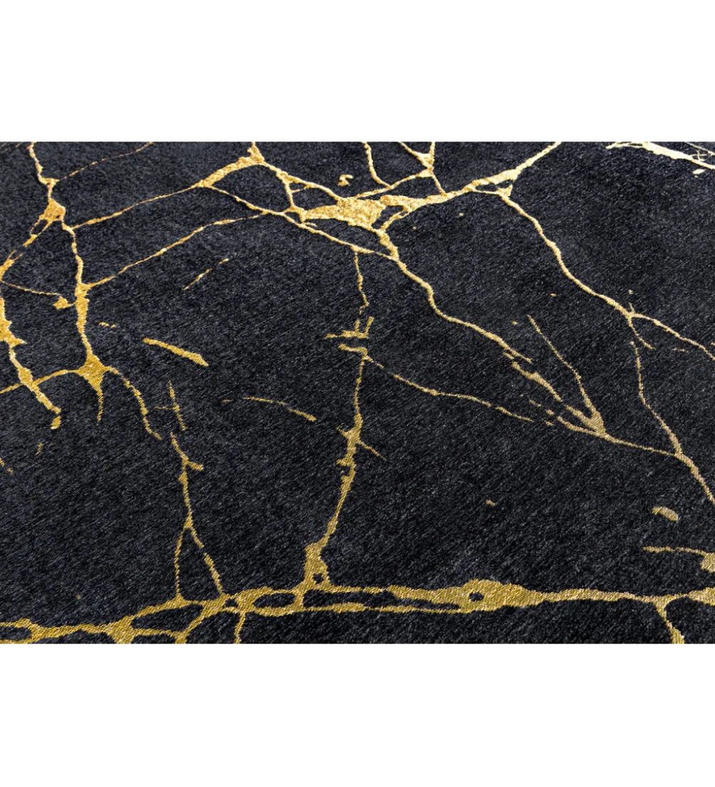 Dywan MARBLE 160 x 240 cm czarno złoty