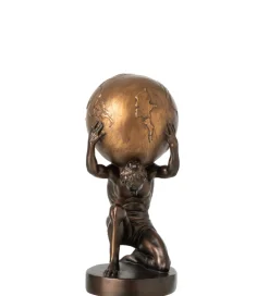 Figurka BALL HOLDING 28 cm ciemno brązowa złota