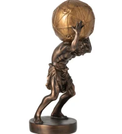 Figurka BALL HOLDING 42 cm ciemno brązowa złota