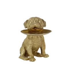 Figurka BULLDOG 32 cm złota