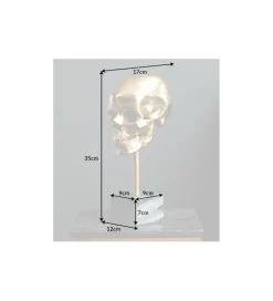 Figurka dekoracyjna Skull złota