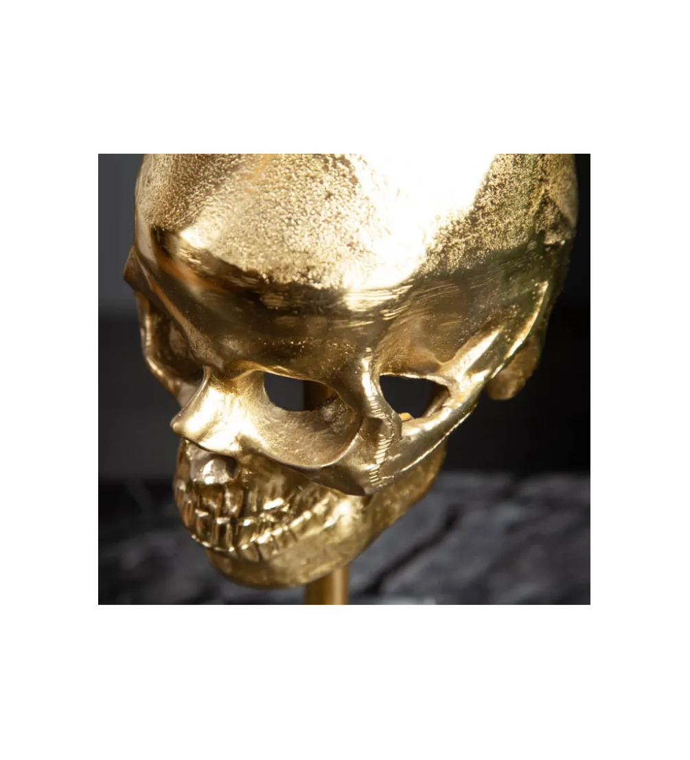 Figurka dekoracyjna Skull złota
