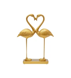 Figurka Flamingo Love 29 cm złota