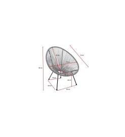 Fotel ACAPULCO 85 cm zielony