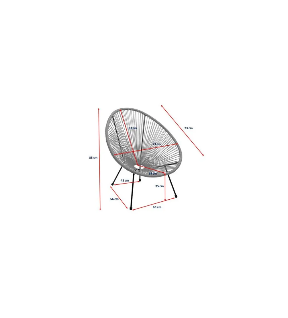 Fotel ACAPULCO 85 cm zielony